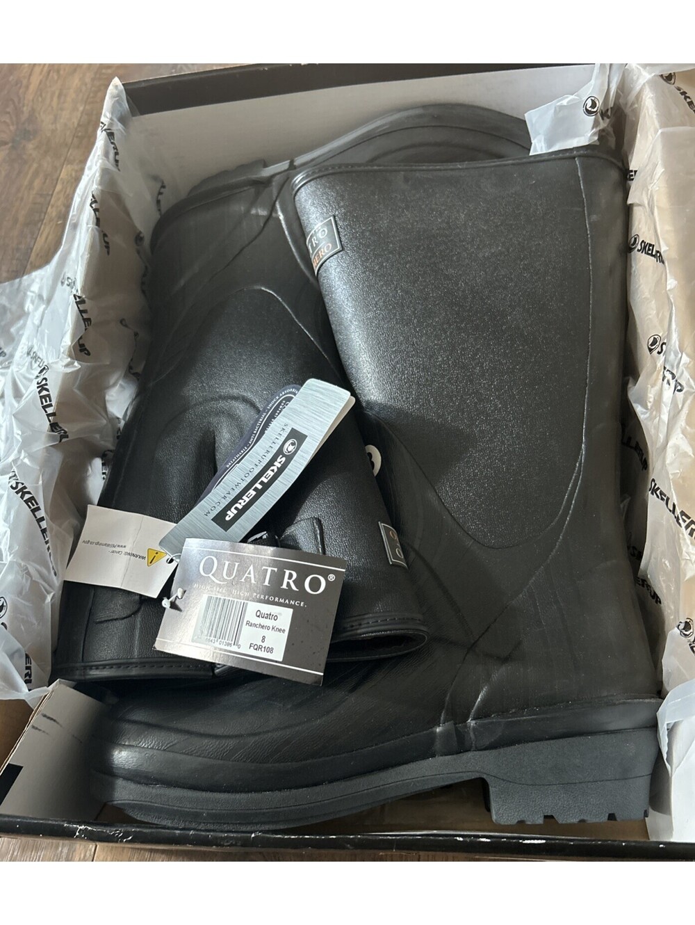 Skellerup Quatro Ranchero Knee Boots New w/Box SZ 8 Equine Farm Muck Boots